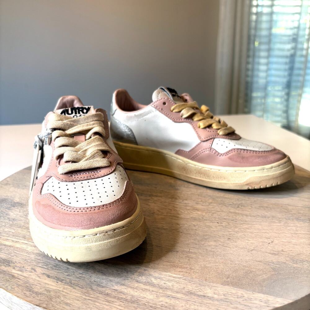 New Autry Super Vintage Medalist Low Pink White Beige Sneakers Women’s 36 Italy